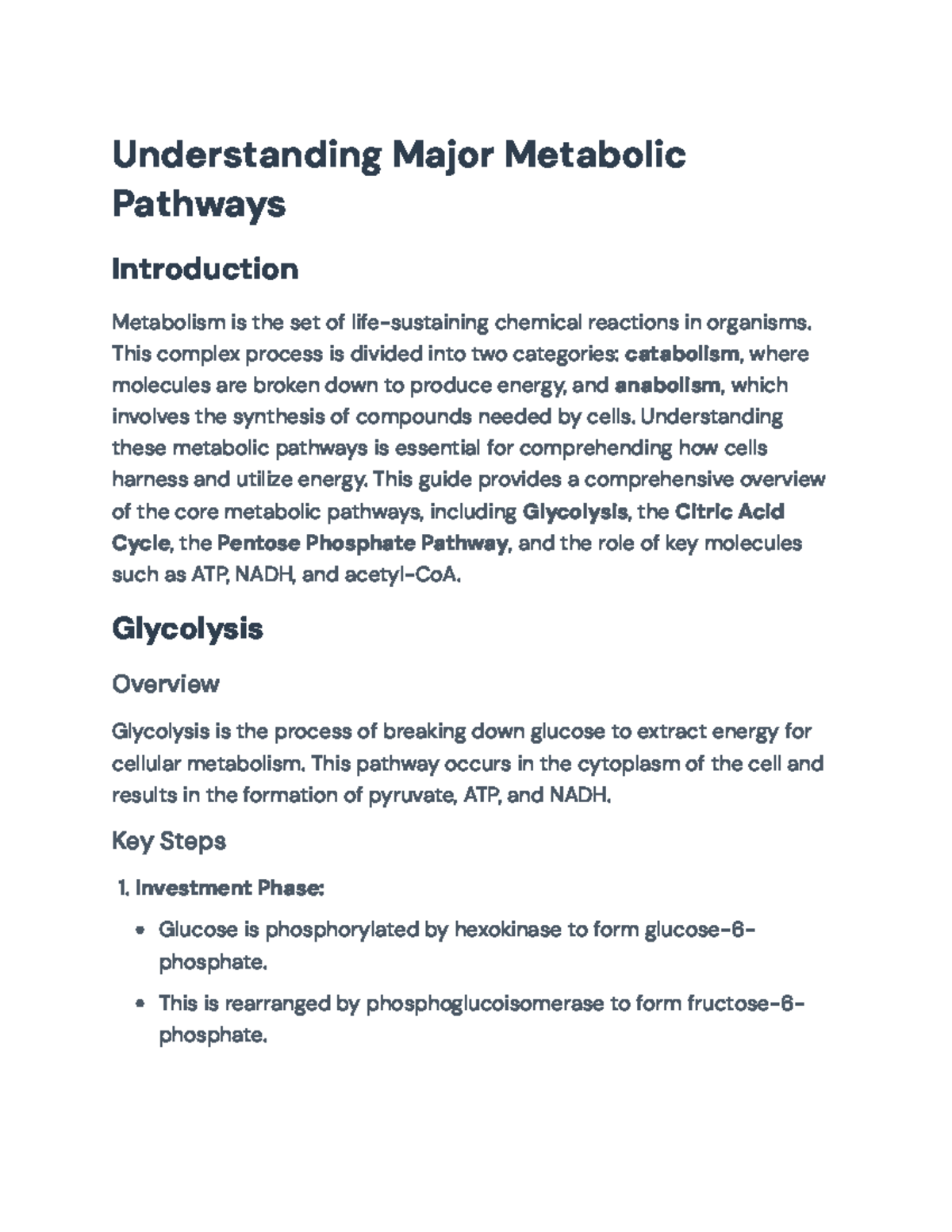 Metabolism 101: Understanding Major Pathways in Cellular Processes ...