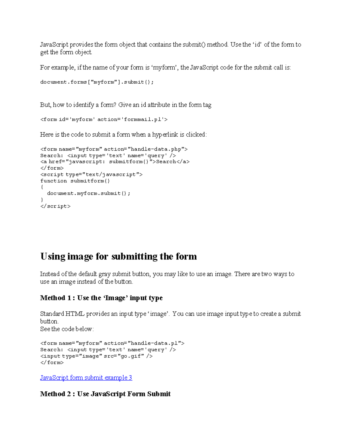 JavaScript Lecture Notes: Using the Form Object and Submit Method - Studocu