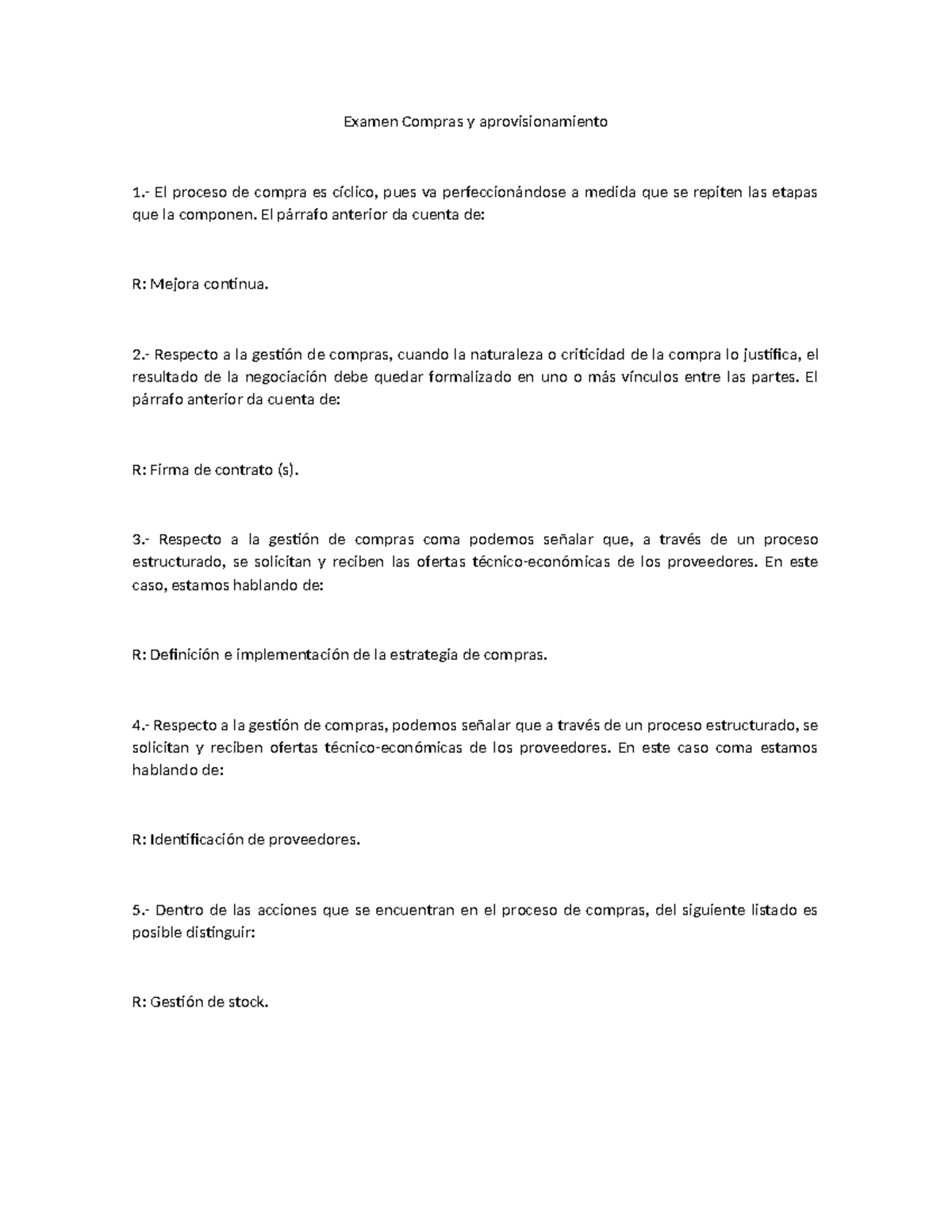 Examen Final de Compras y Aprovisionamiento - Claves y Estrategias ...