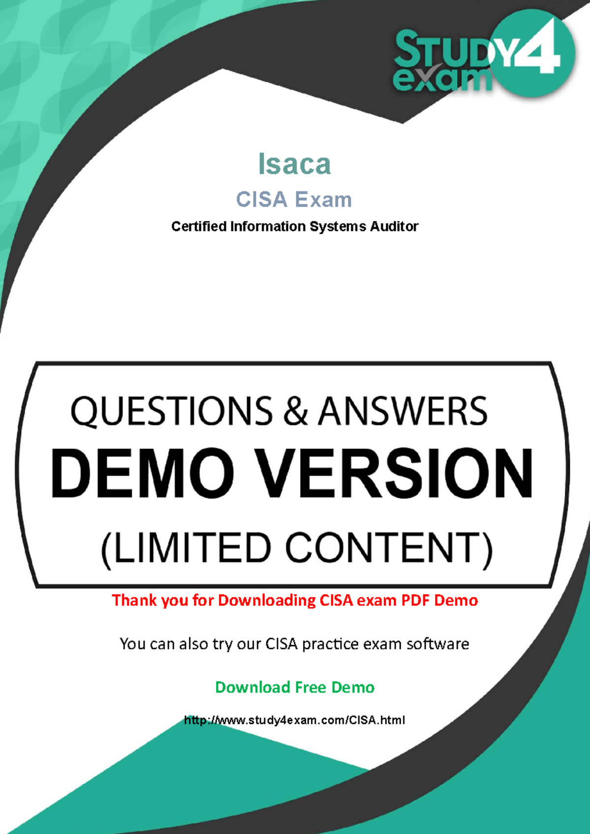 CISA Exam Questions & Answers PDF - Certified Info Systems Auditor ...