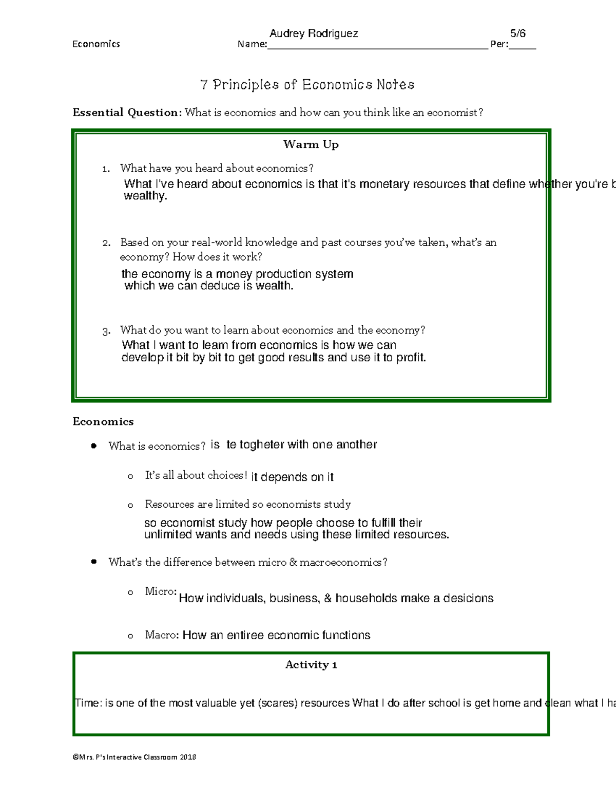 7 Principles of Economics Notes - Student Study Guide - Studocu