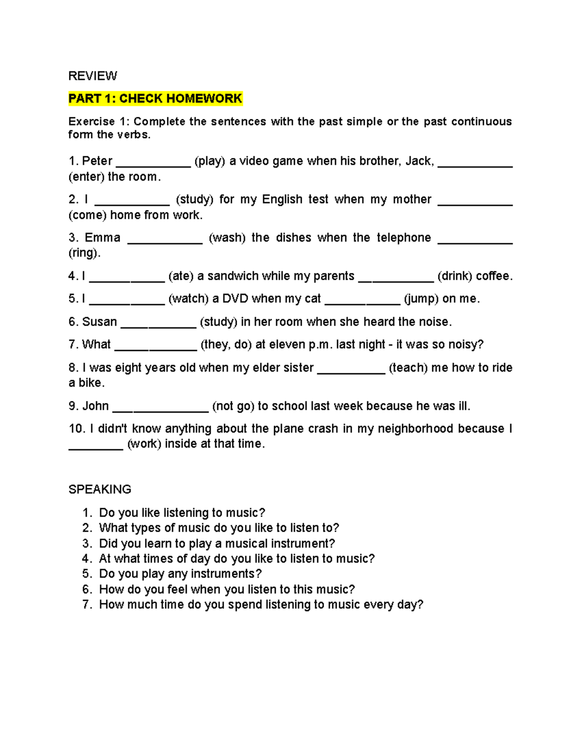 Grammar & Vocabulary Review - Class Notes 23-04-22 - Studocu