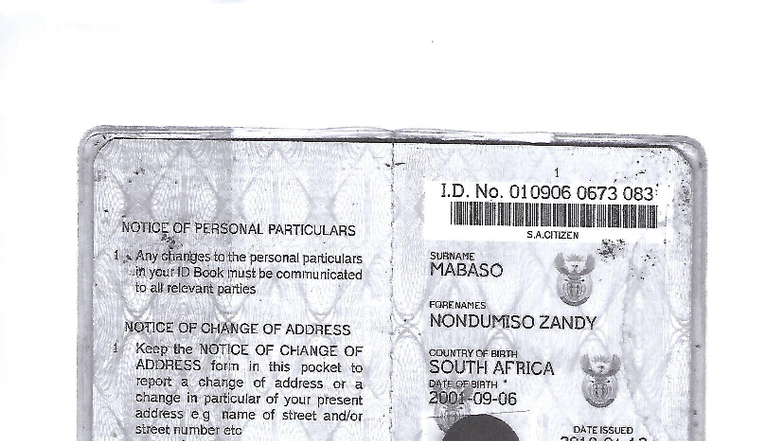 NOTICE OF CHANGE OF PERSONAL PARTICULARS - ID No. 010906 0673 083 - Studocu