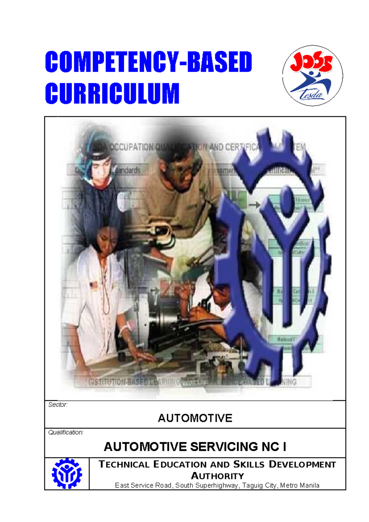 CBC Automotive Servicing NC I: Competency-Based Curriculum Overview ...