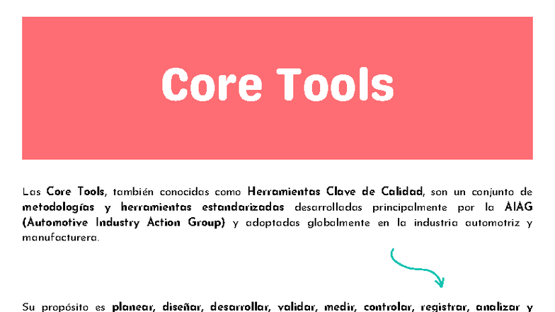 Core Tools y su Importancia en IATF 16949:2016 - Studocu