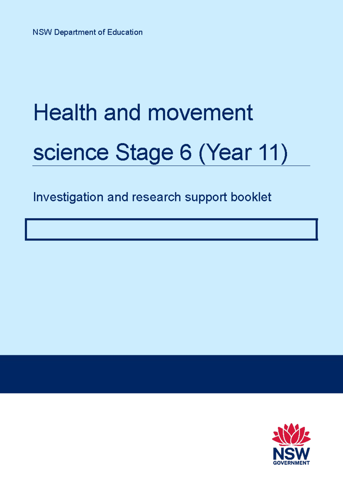 Investigation & Research Support for Health & Movement Science S6 - Studocu
