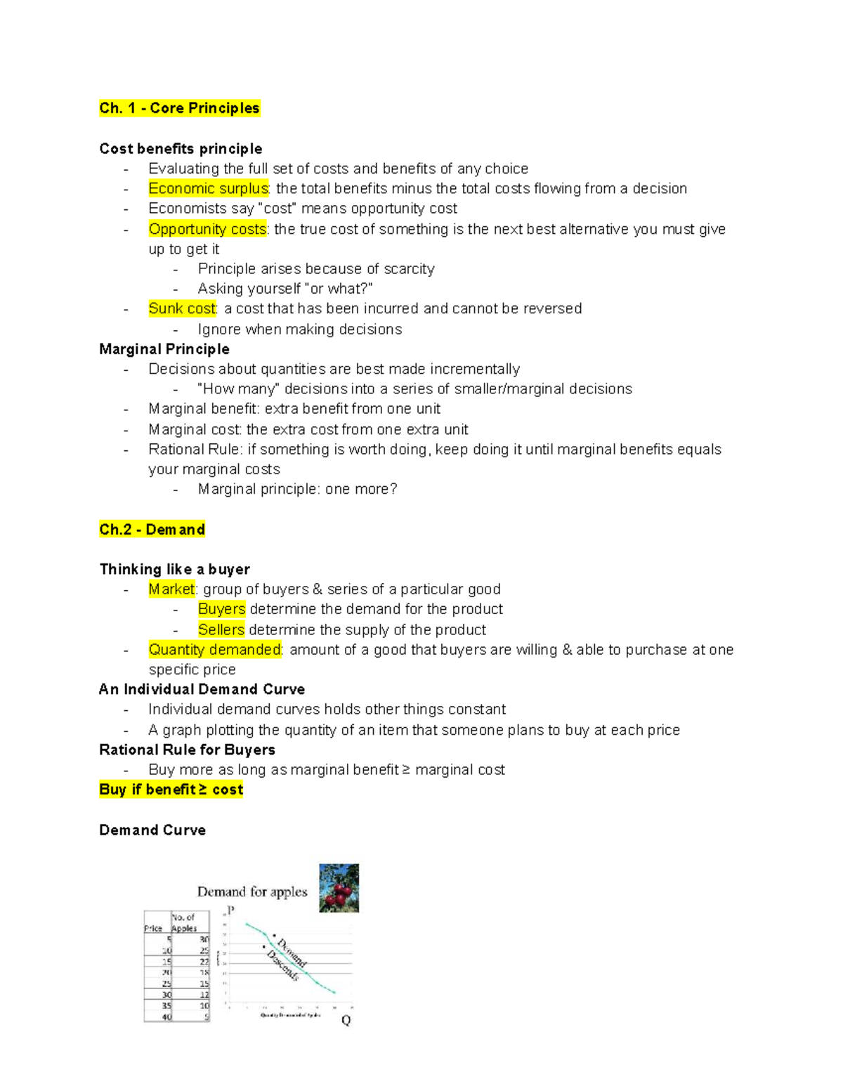Econ 101 - Exam 1 Study Guide: Supply, Demand & Elasticity Principles ...
