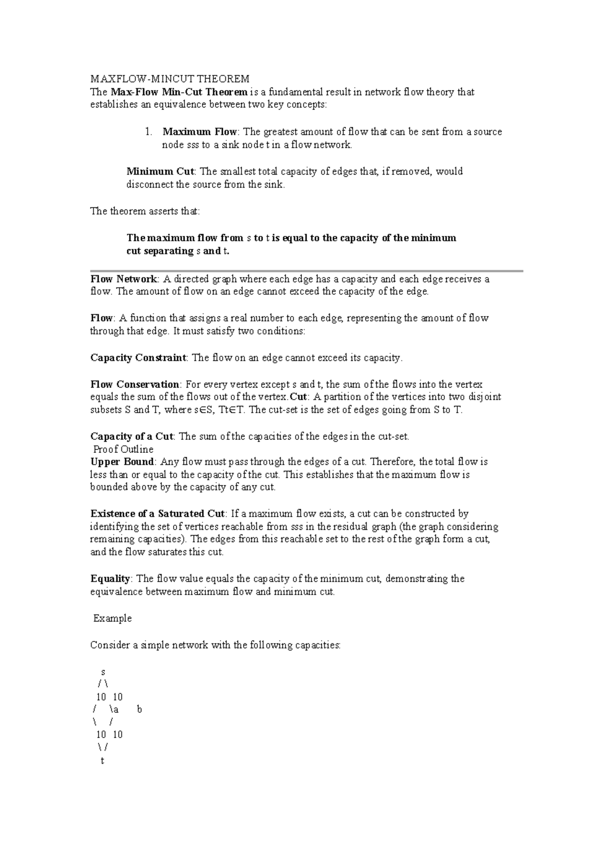 AA UNIT3 - The Maximum Flow and Minimum Cut Theorem in Network Flow ...