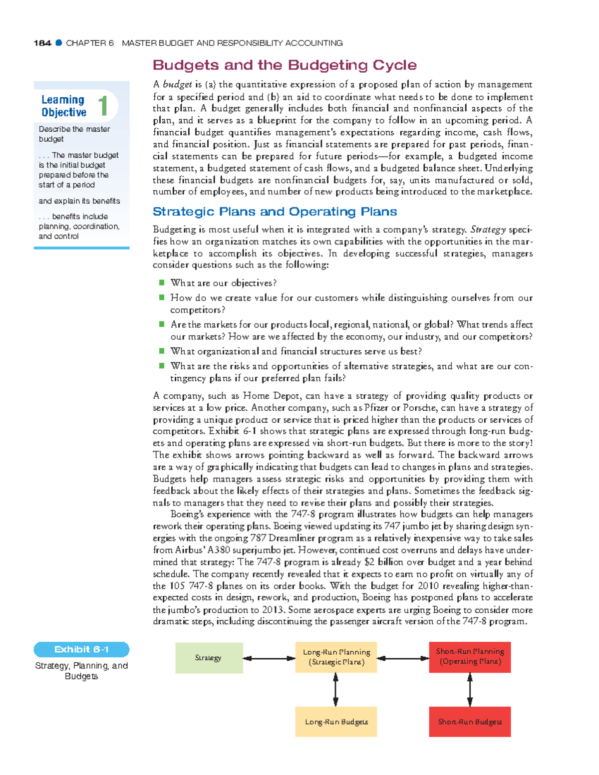 Chap 3 budgeting - reading materials - 184 CHAPTER 6 MASTER BUDGET AND ...