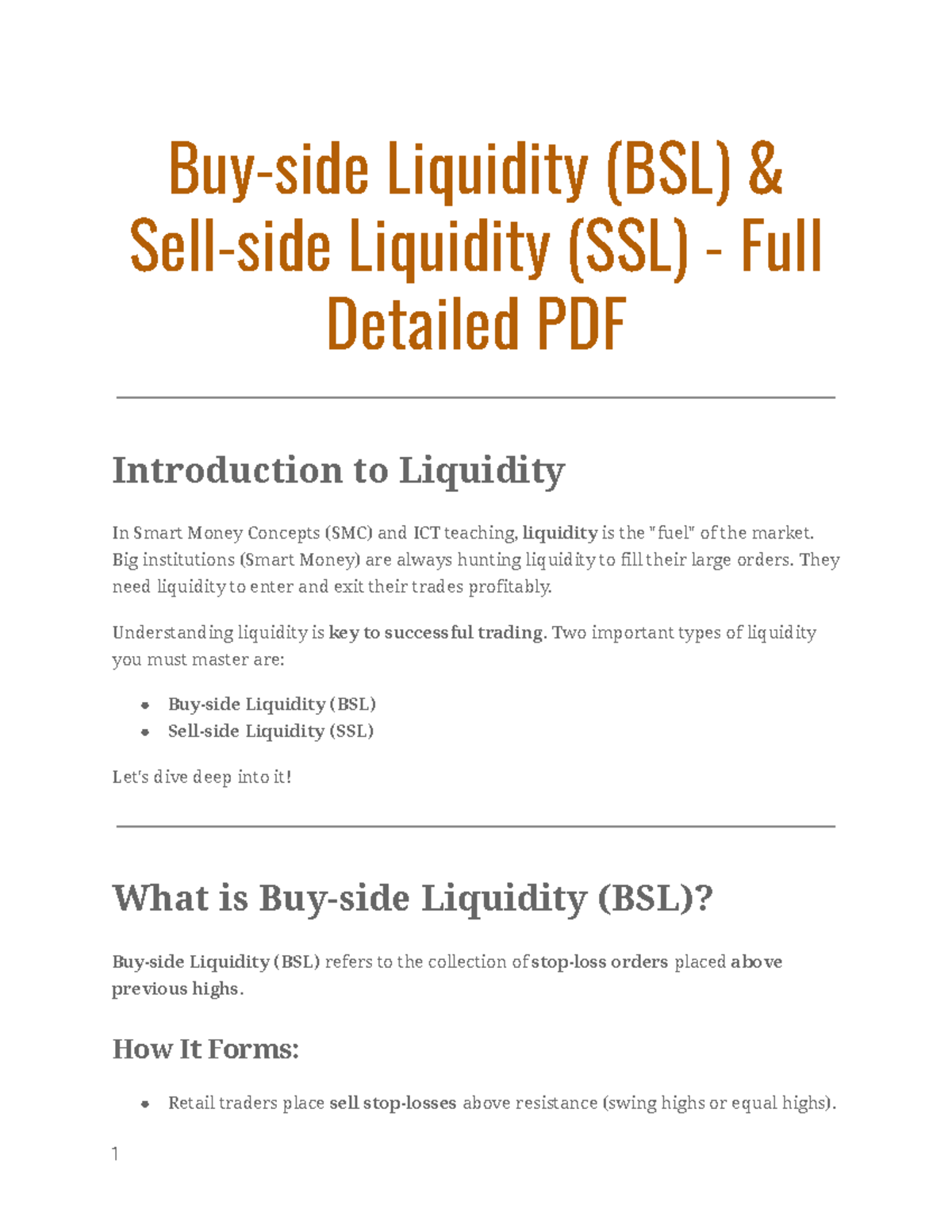 Understanding Buy-side (BSL) & Sell-side Liquidity (SSL) in Trading ...
