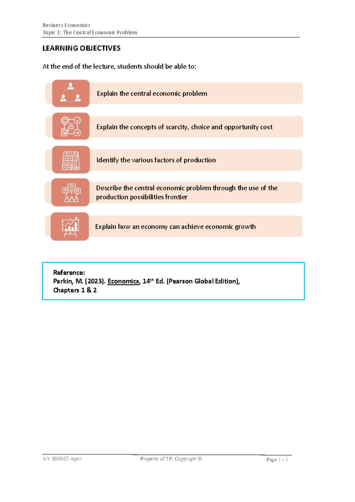 Central Economic Problem: Overview & Key Concepts (ECO101) - Studocu