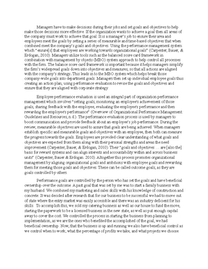 Performance Management - Study Notes & Assignments - Studocu