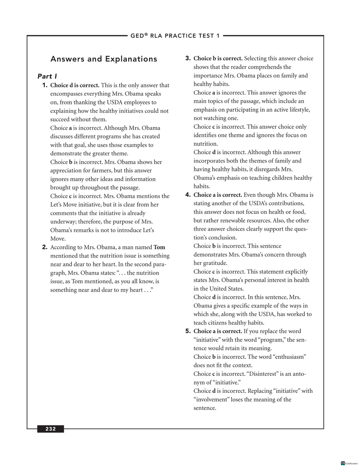 GED RLA PRACTICE TEST 1: Answers &amp; Explanations - Studocu