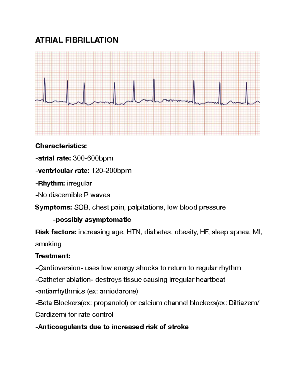 AFIB/AFL: Atrial Fibrillation & Flutter Characteristics and Treatment ...