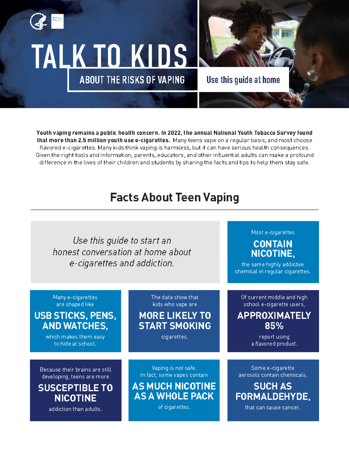 Guidelines for Parents: Talking to Kids About Vaping Risks - Studocu