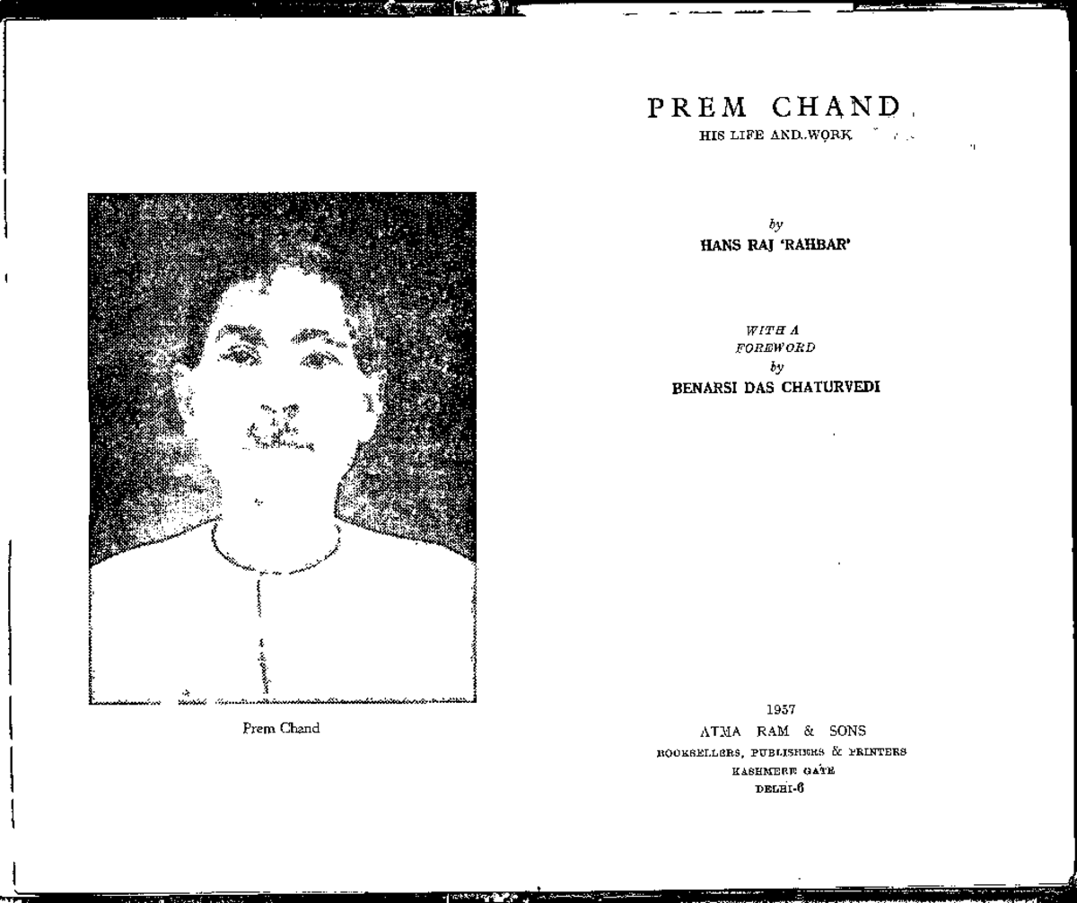 PREM CHAND: THE PURPOSE OF LITERATURE - A STUDY (1957) - Studocu