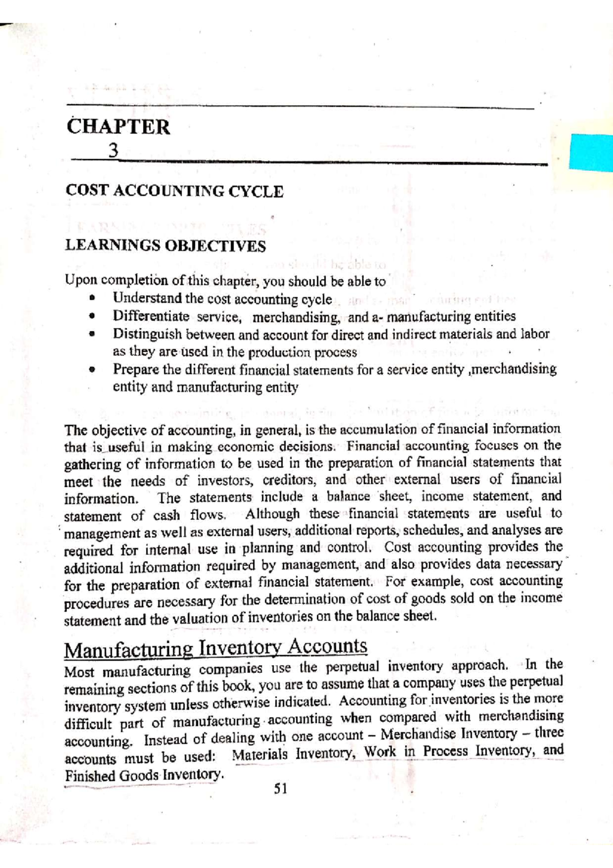 Cost Accounting De Leon 2019 Chapter 3: The Cost Accounting Cycle - Studocu