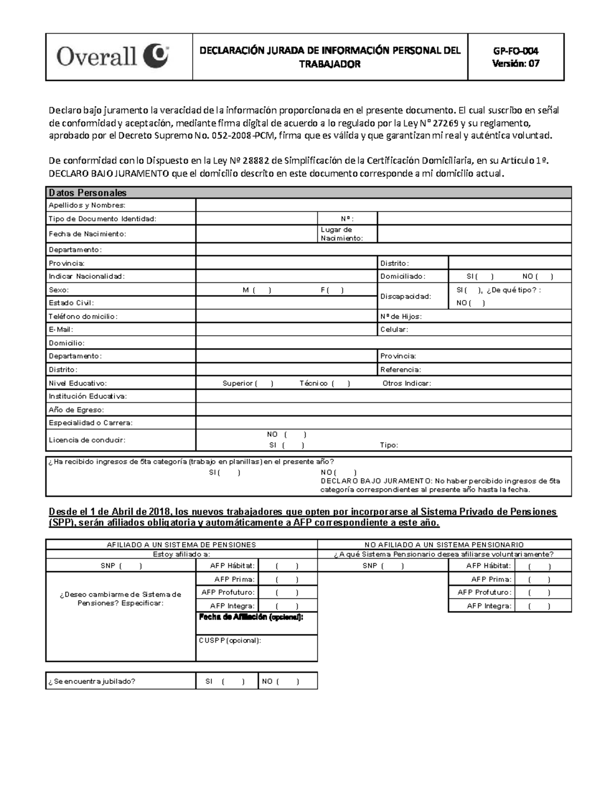Ficha de Ingreso - Declaración Jurada y Solicitud de Préstamo - Studocu