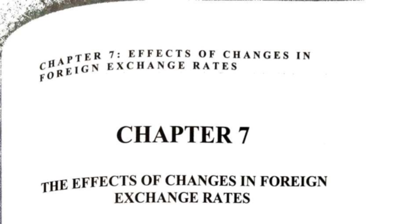Buscom 1.4: Effects of Changes in Foreign Exchange Rates - Chapter 7 ...