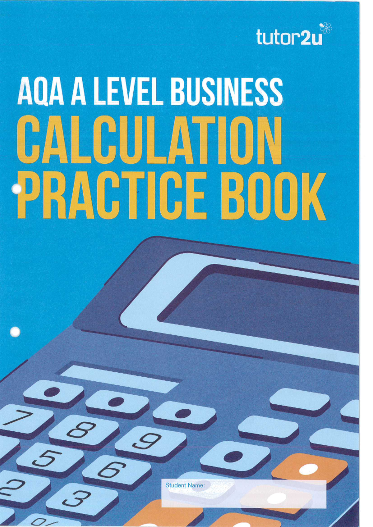 AQA A Level Business Calculations Practice Book - Part 1 - Document Preview