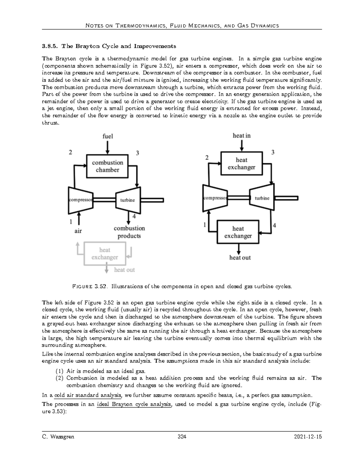 Lec39: Notes on Brayton Cycle and Gas Turbine Analysis - Studocu
