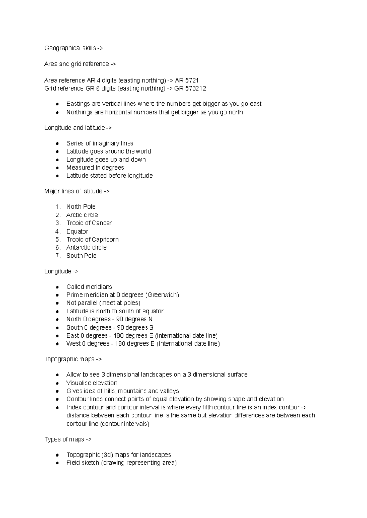 GEO 101: Geographical Skills and Environmental Concepts Notes - Studocu