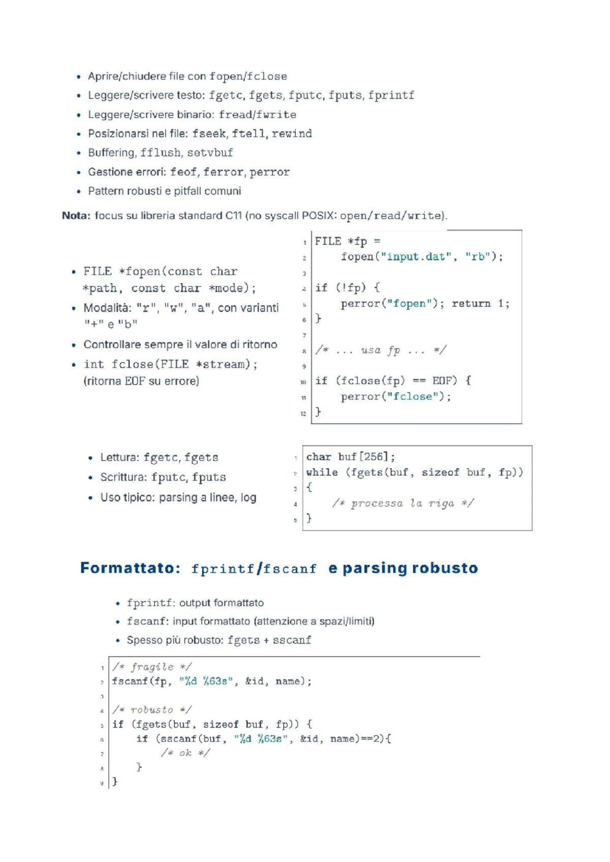 C11 Standard Library: File I/O Functions and Error Handling - Studocu