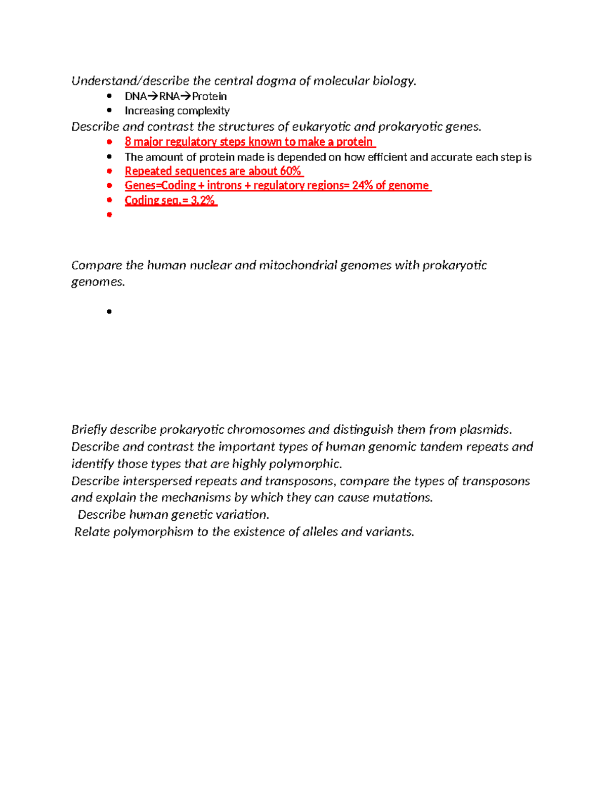 MCB Lecture 1: The Central Dogma & Gene Regulation Insights - Studocu