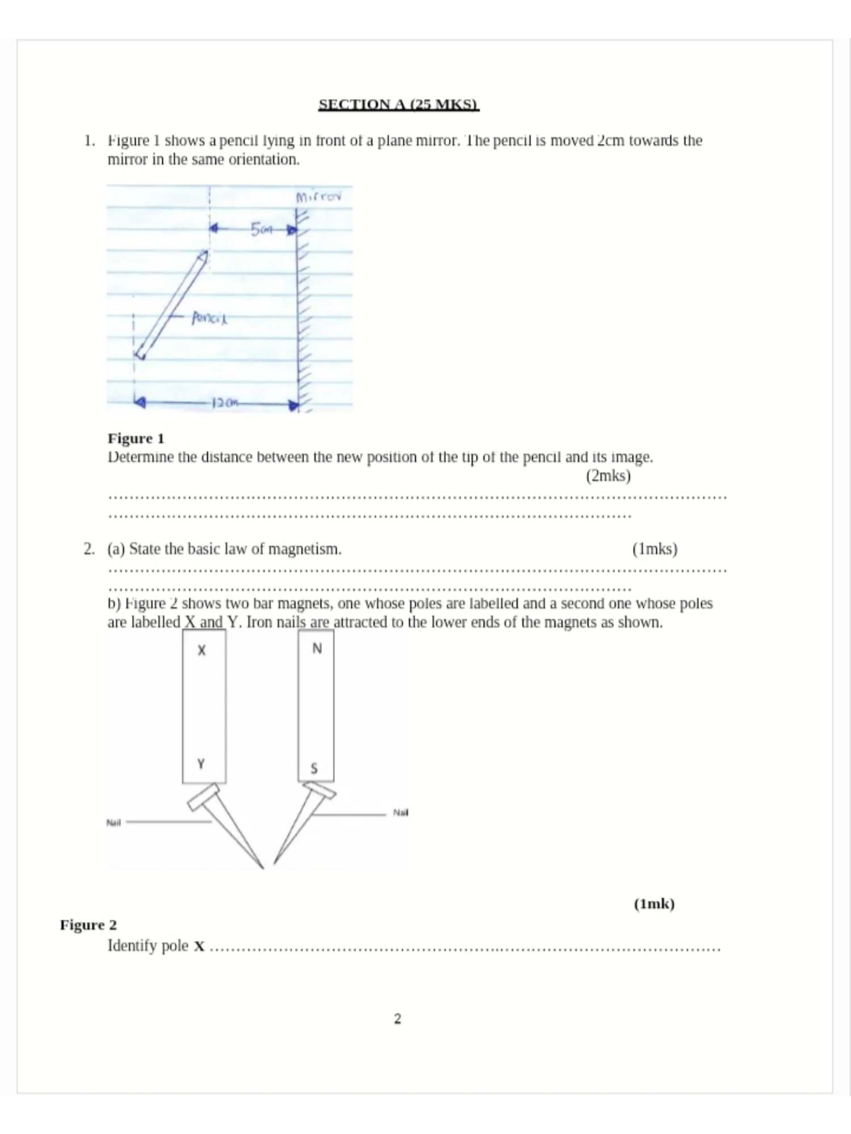 Physics 2026: Section A & B Exam Questions and Solutions - Studocu