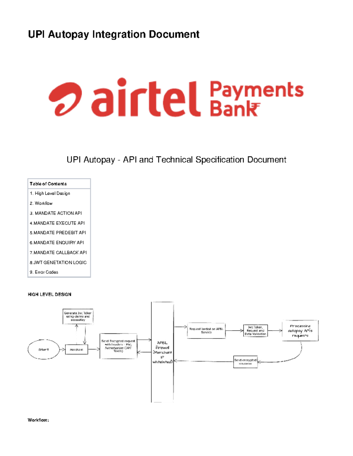 UPI Autopay Integration Document: API Specs & Workflow Guide - Studocu