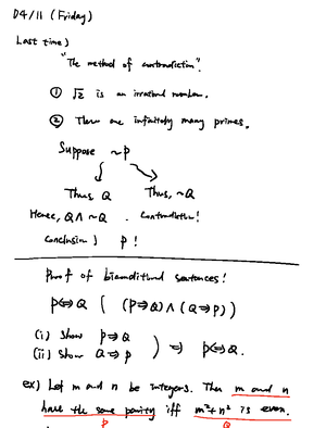 MAT 108 Logic and Proofs Midterm Study Guide - MAT 108 31 Monday ...