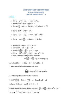 MATH122-Applied Mathematics-QPaper - APPLIED MATHEMATICS-II - Visit ...