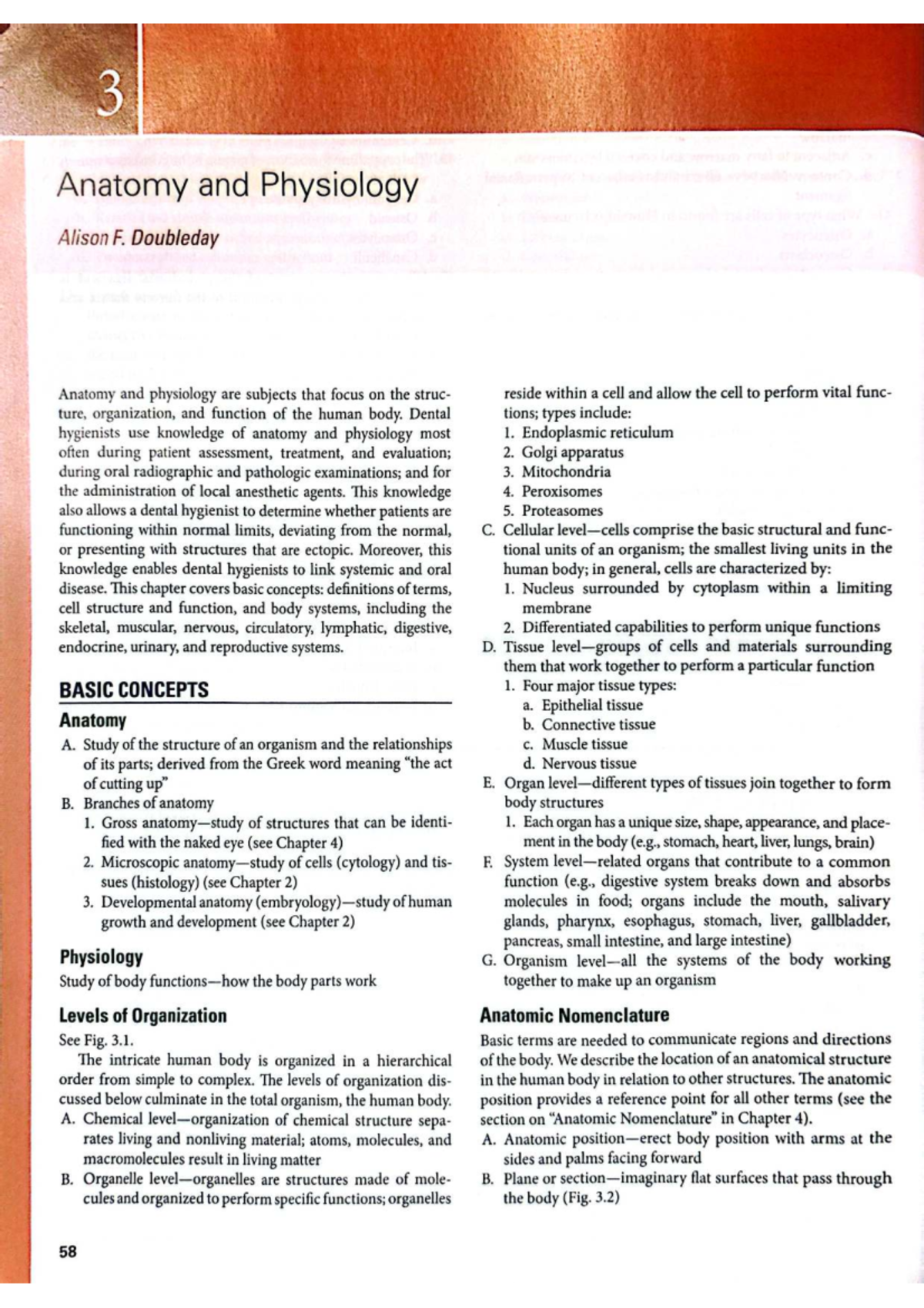Anatomy and Physiology Overview Notes (Course Code: 3) - Studocu