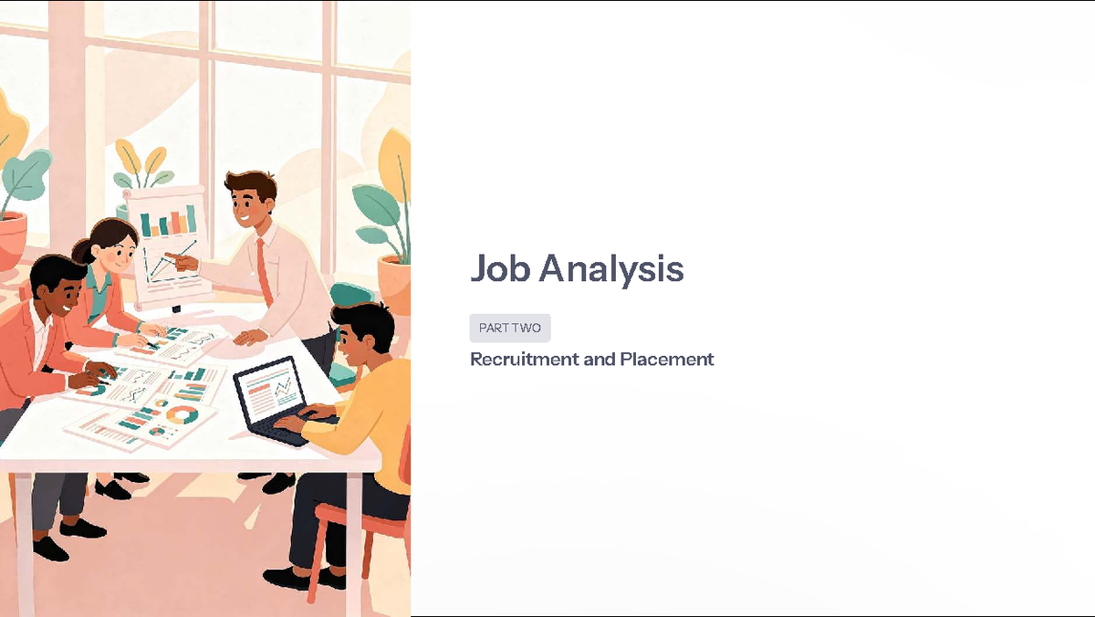 Job Analysis (HRM 101) - Recruitment & Placement Overview - Studocu