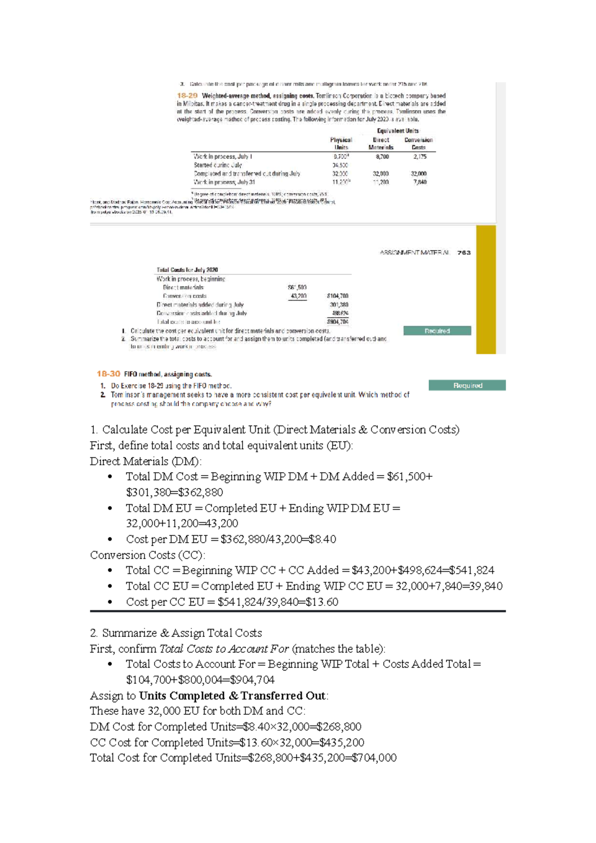 Cost Analysis and Assignment Using FIFO Method (TUT 2) - Studocu