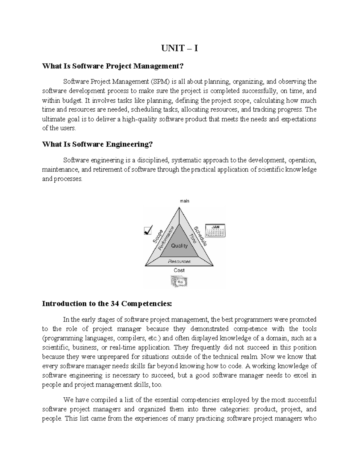 SPM UNIT I: Introduction to Software Project Management for III CS ...