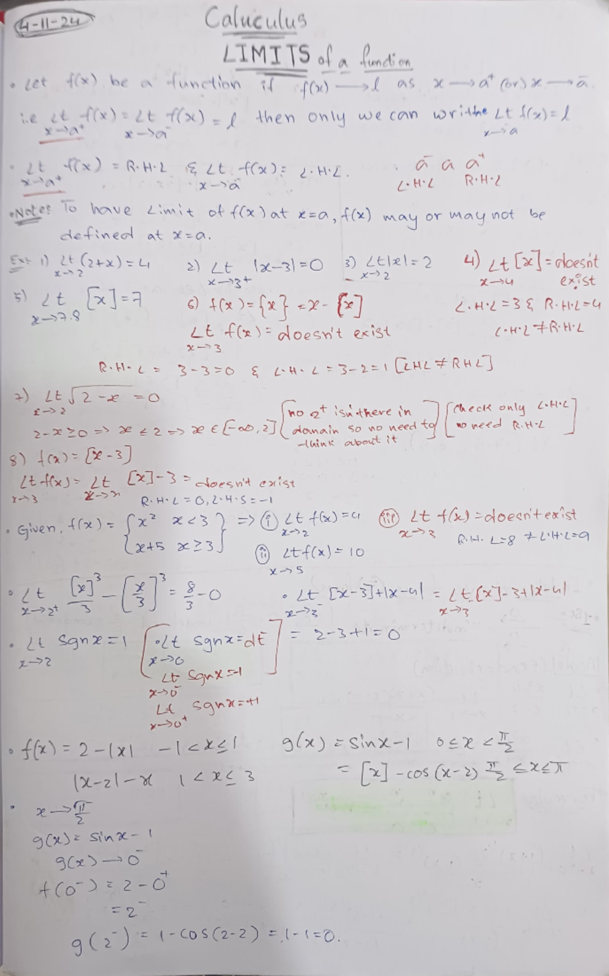 Maths Limits starting to Differentiability Ending - Caluculus LIMITS of ...
