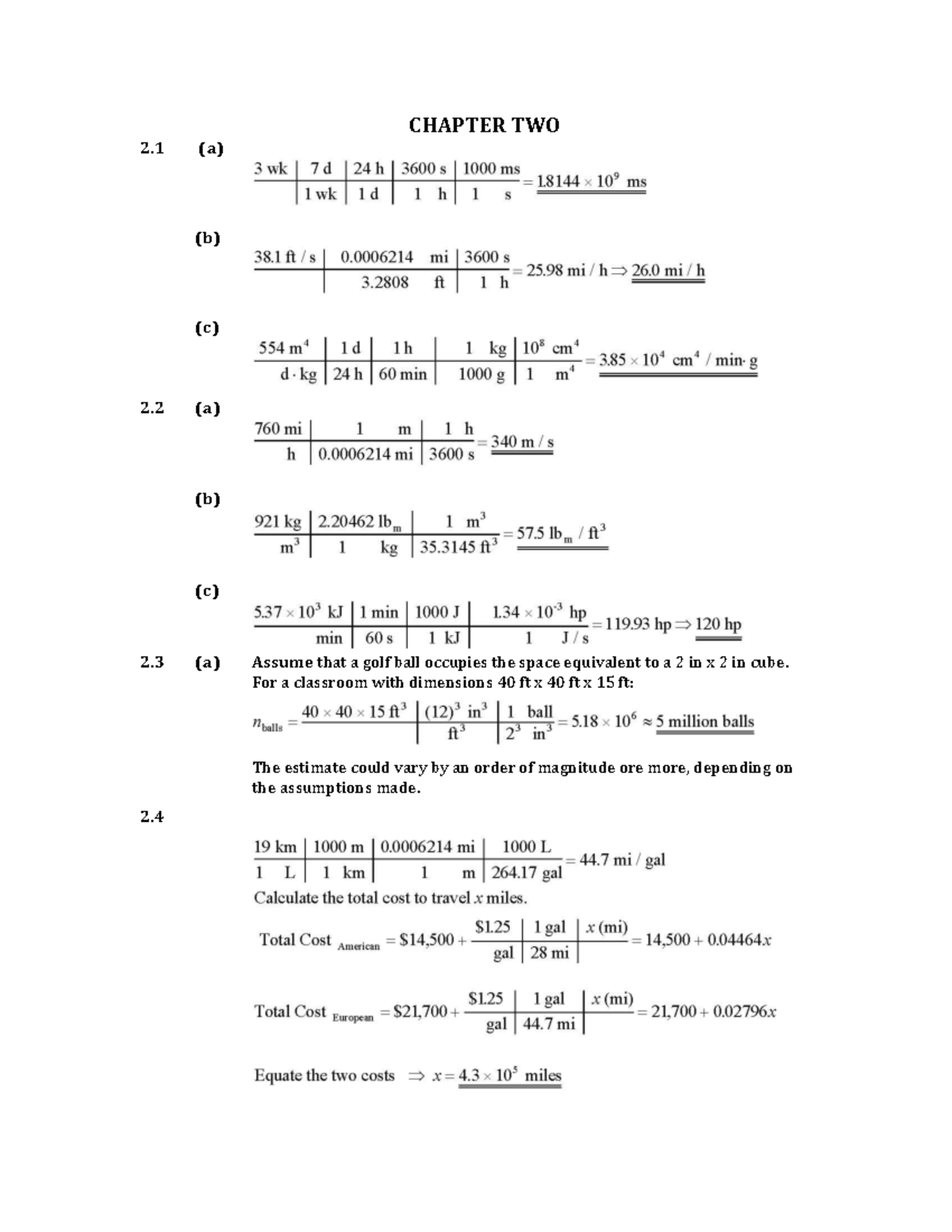 CHAPTER TWO: Chemical Process Calculations (600691785) - Studocu