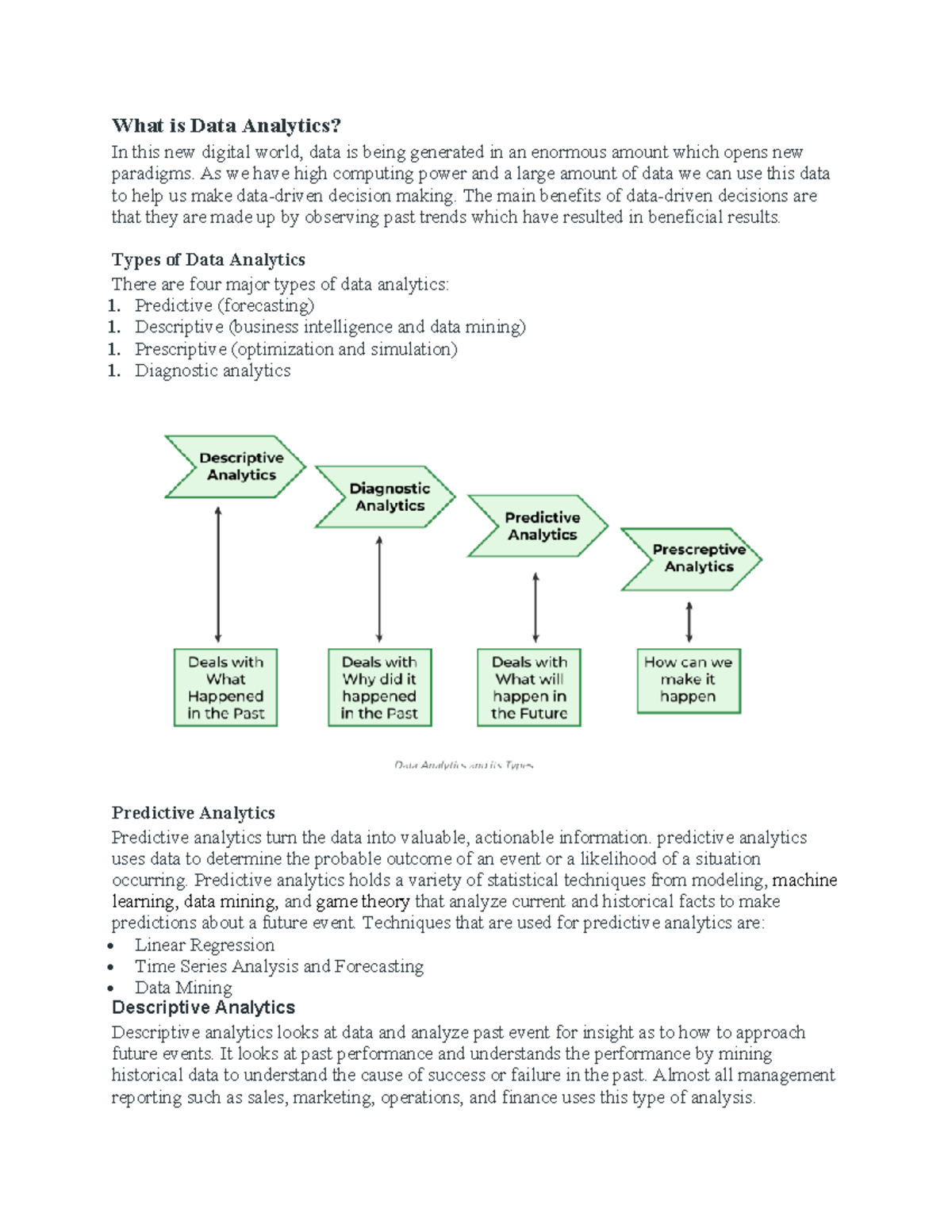 Data Analytics Fundamentals - Unit 1 Overview and Key Insights - Studocu