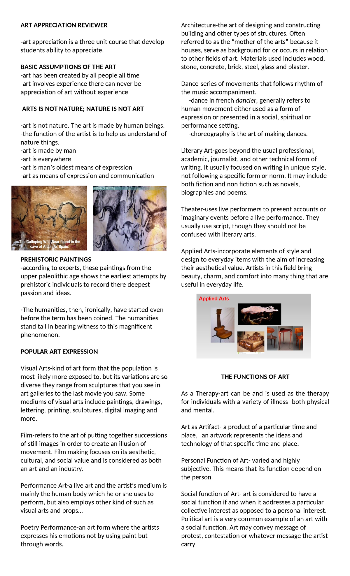 ART- Appreciation- Reviewer - ART APPRECIATION REVIEWER art ...