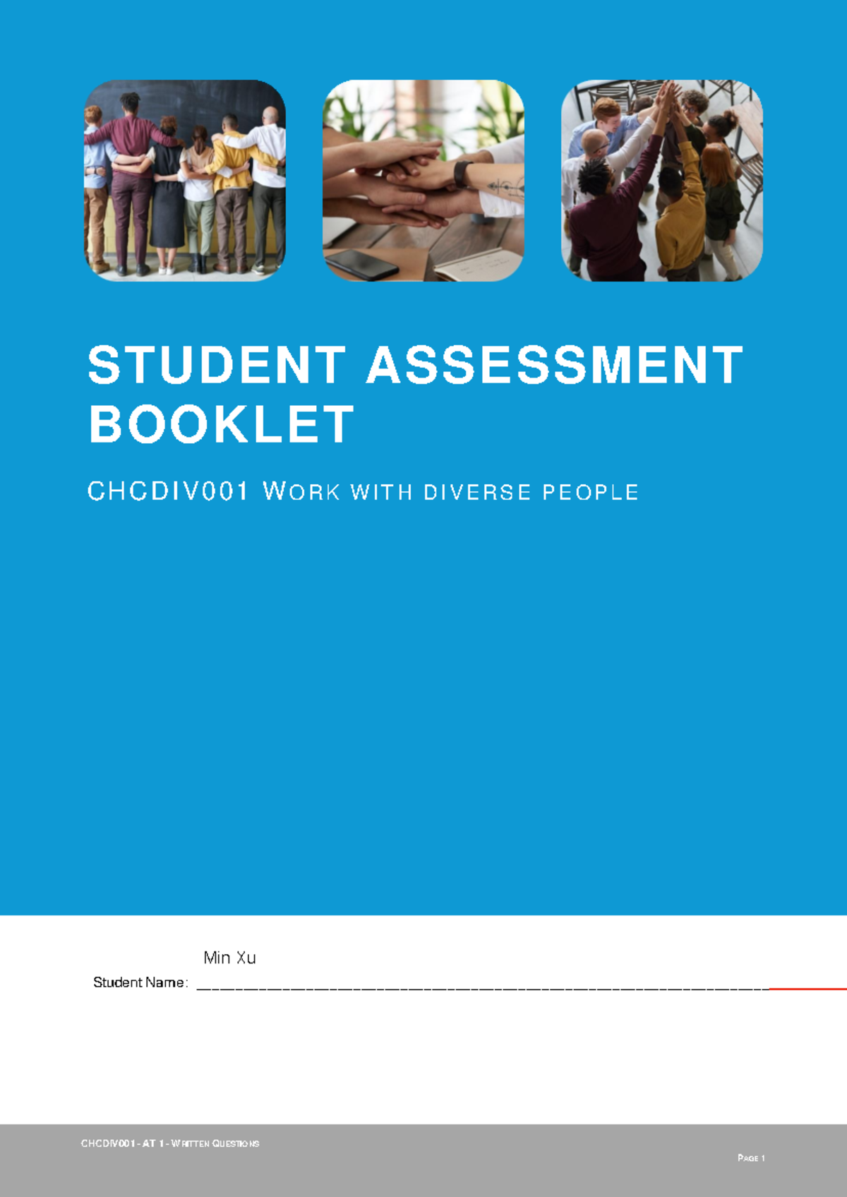 CHCDIV001 - AT 1 - Assessment Task 1: Written Questions Overview - Studocu