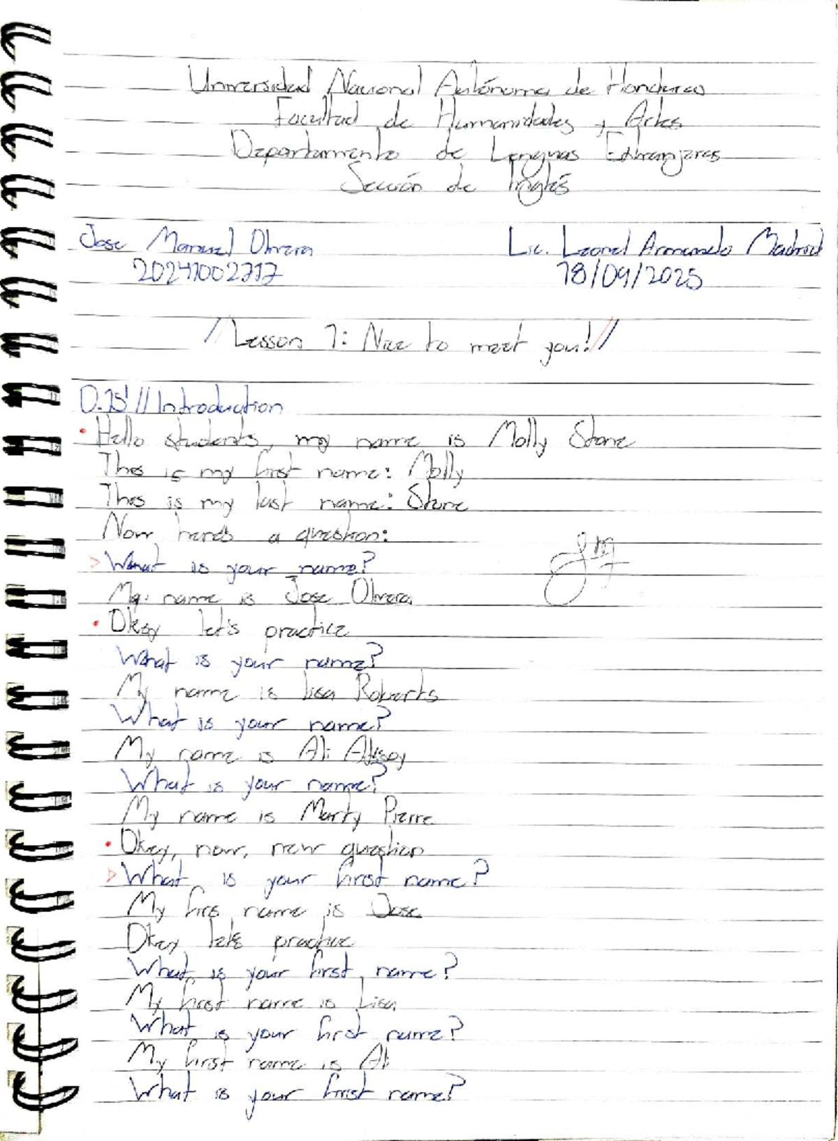 02002212 Actividad 1: Toma de Notas - Lección 1 en Inglés I - Studocu