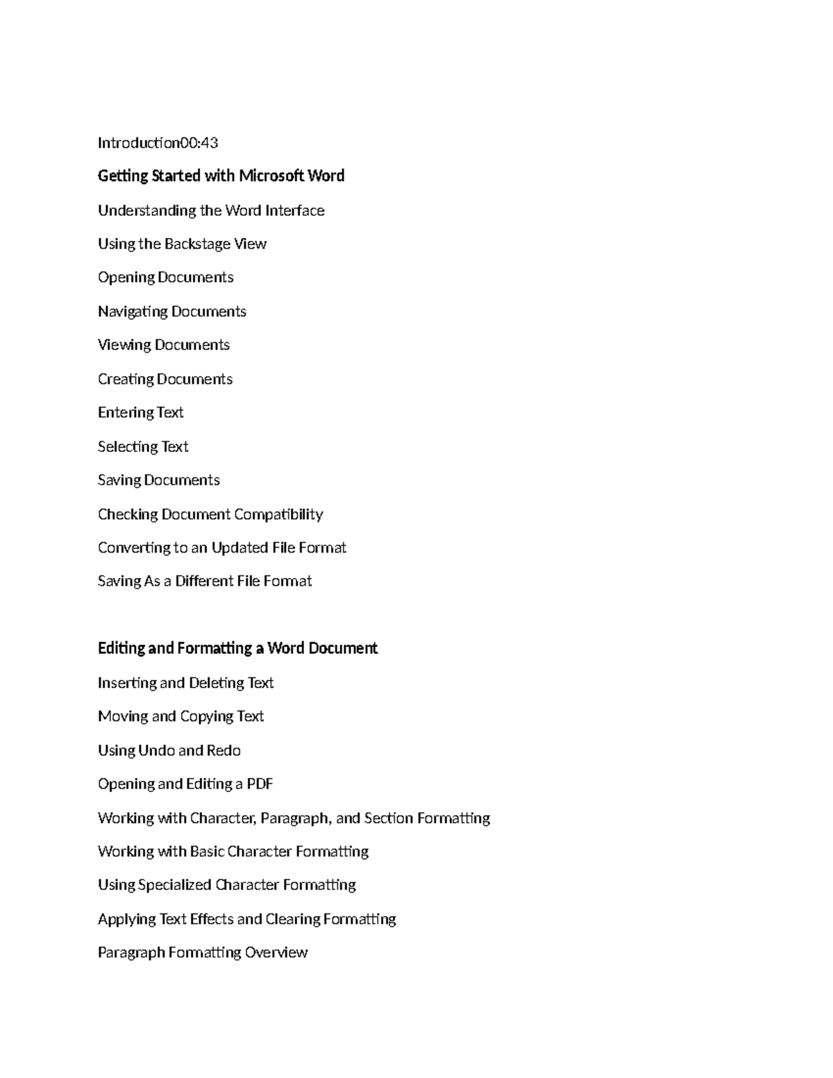 MS Word Basics: Understanding the Interface and Document Editing - Studocu