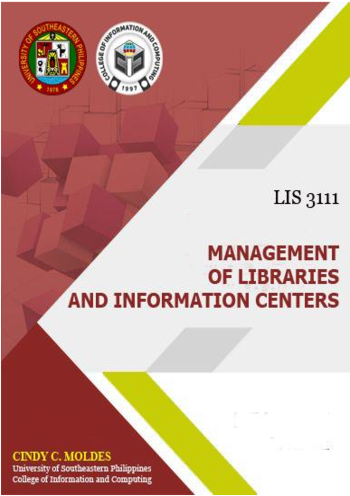 LIS 3111 - Course Overview and Management Principles for Libraries ...