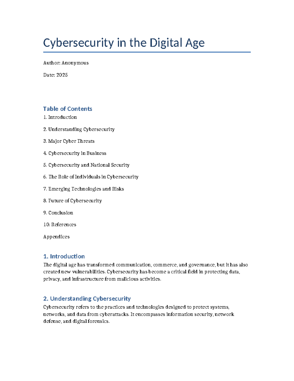Cybersecurity in the Digital Age: Comprehensive Overview and Insights ...