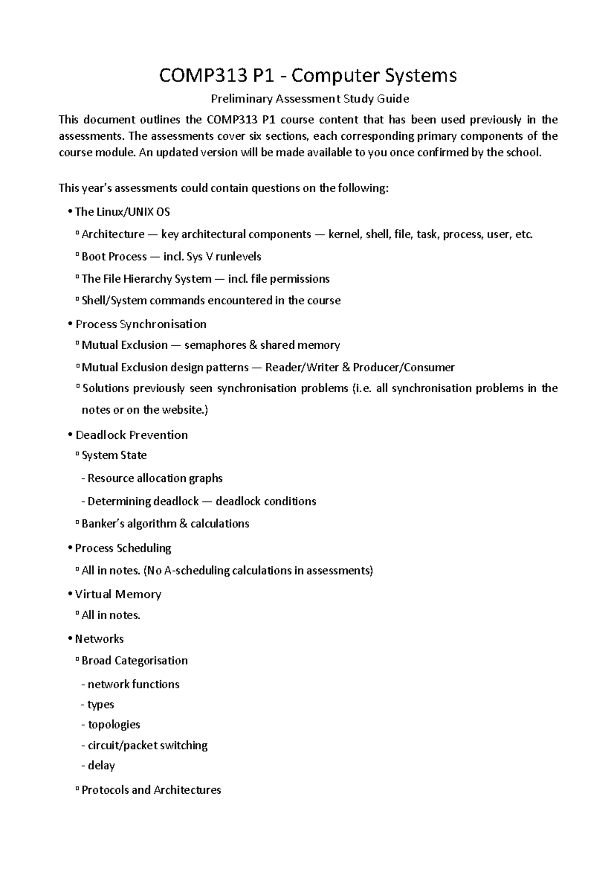 COMP313 P1 Computer Systems Preliminary Assessment Study Guide 2024 ...