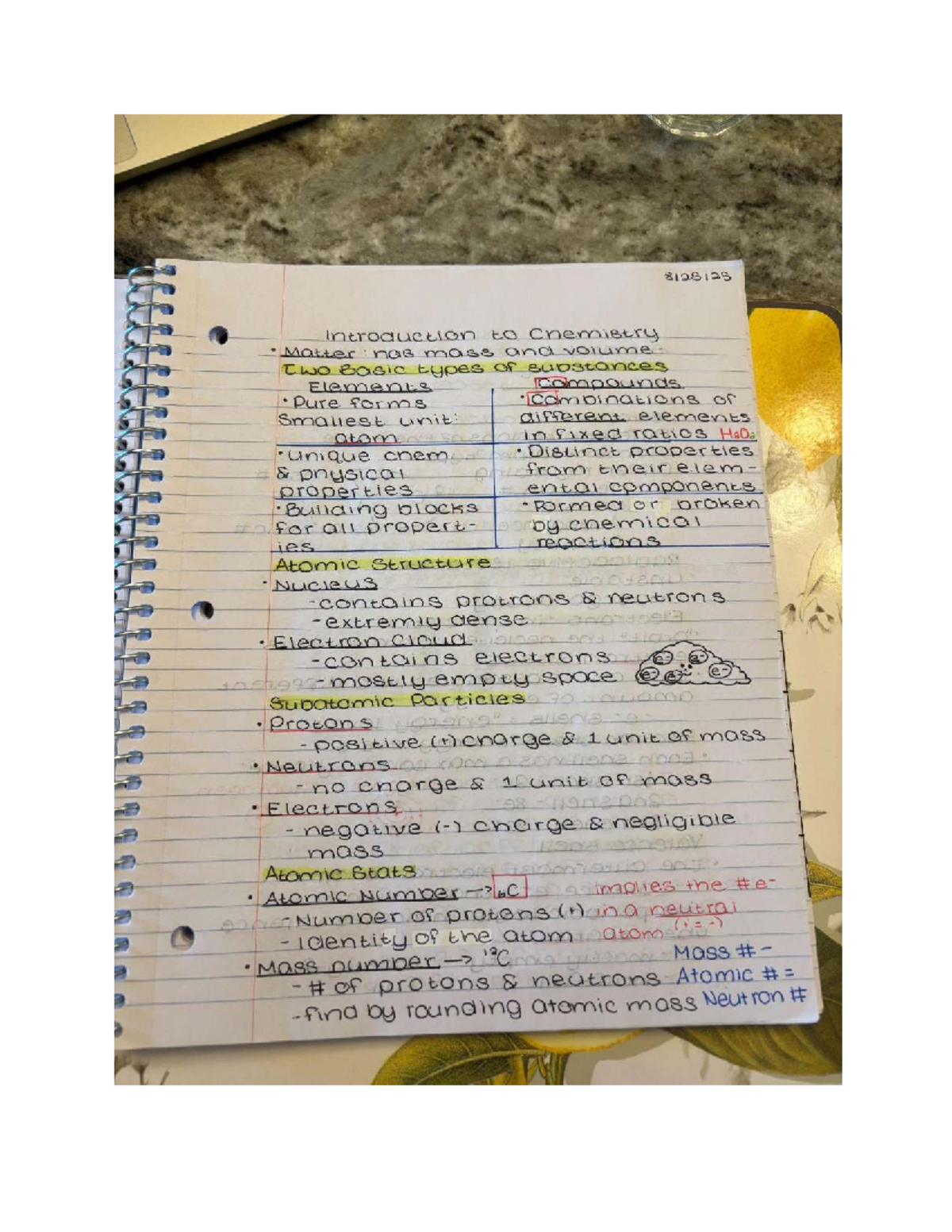 8125125 Final Exam Study Guide: Key Concepts in Chemistry - Studocu