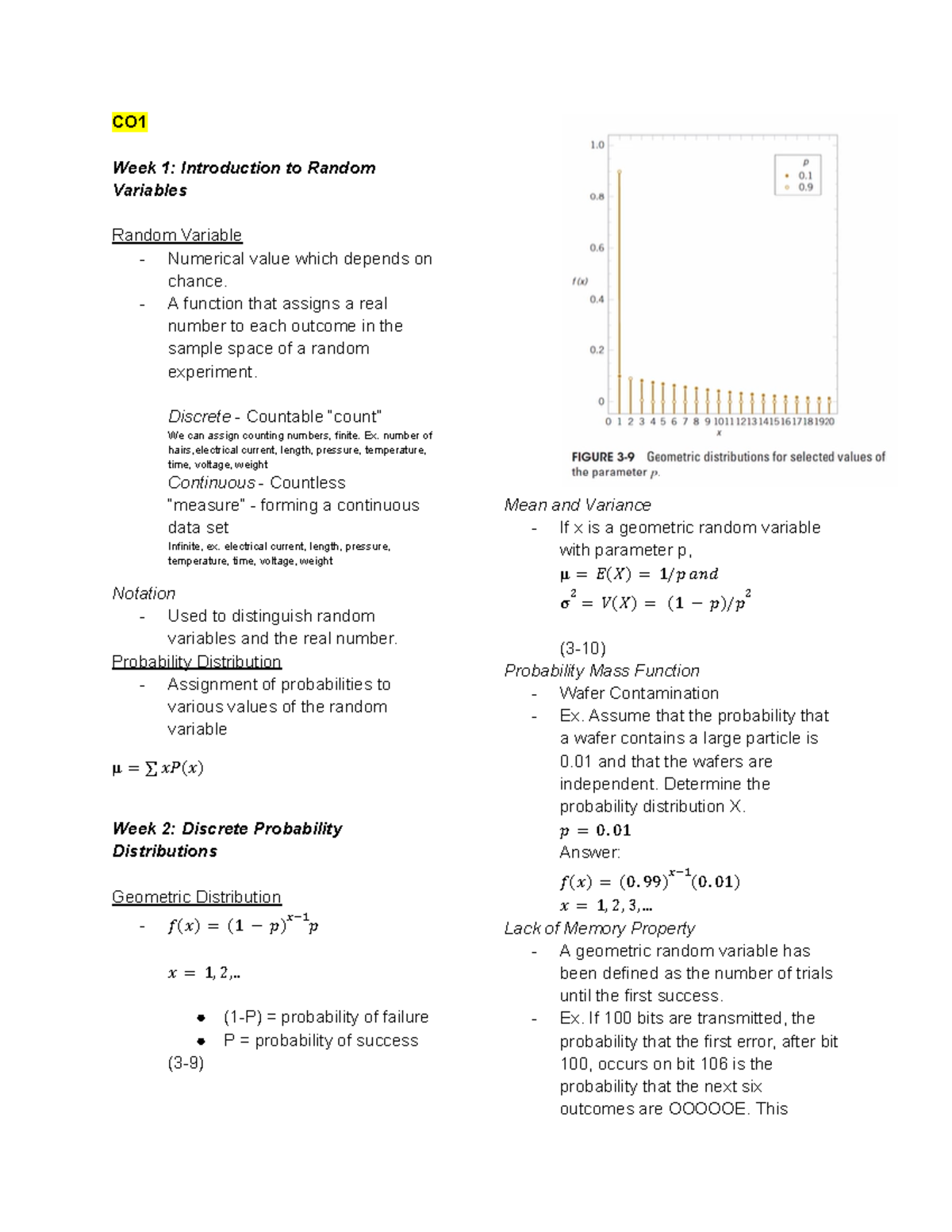 Egineering Data Analysis Reviewer - CO Week 1: Introduction to Random ...