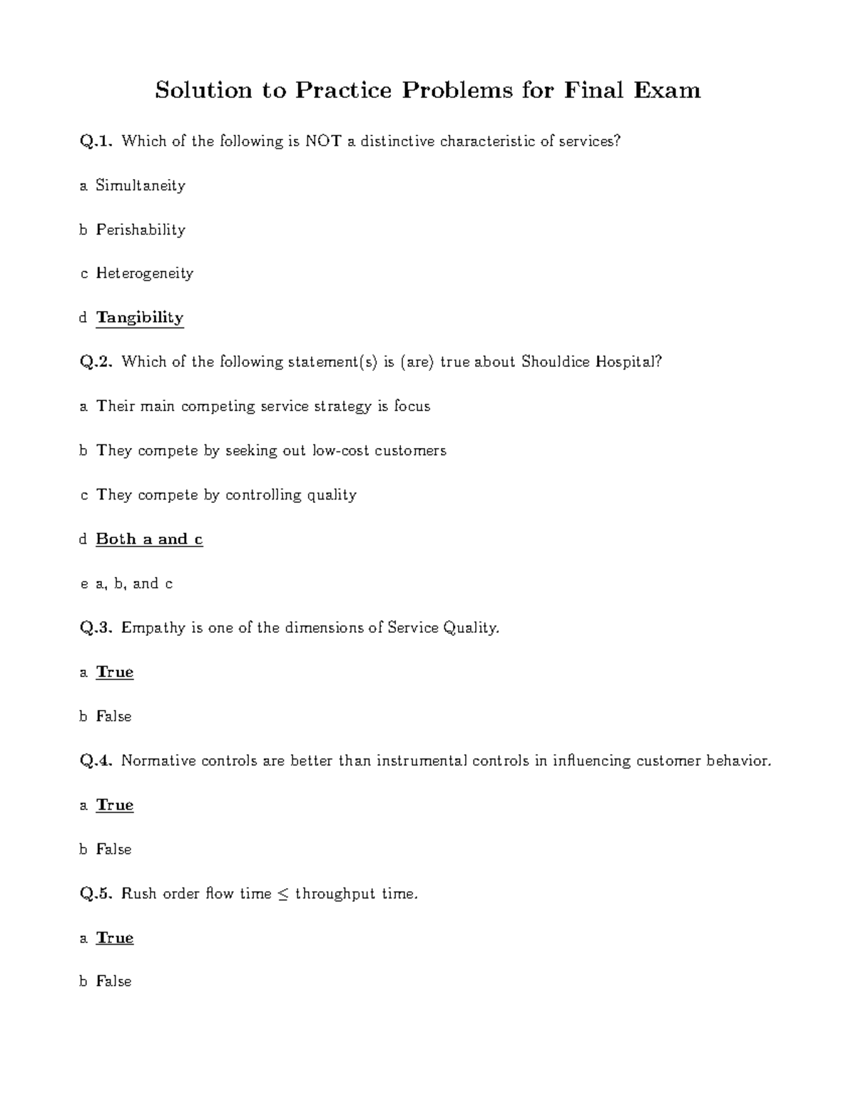 Final Exam Study Guide for Management Concepts and Solutions - Studocu