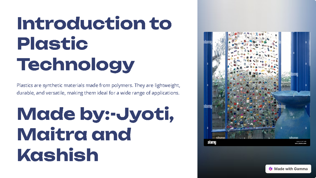 Introduction to Plastic Technology: History, Recycling, and Innovations ...